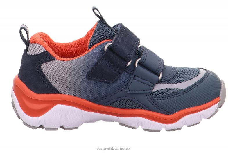 Kleinkinder niedrige Turnschuhe 44B2D808 Superfit sport5 - Sneaker Low mit Klettverschluss Blau Rot