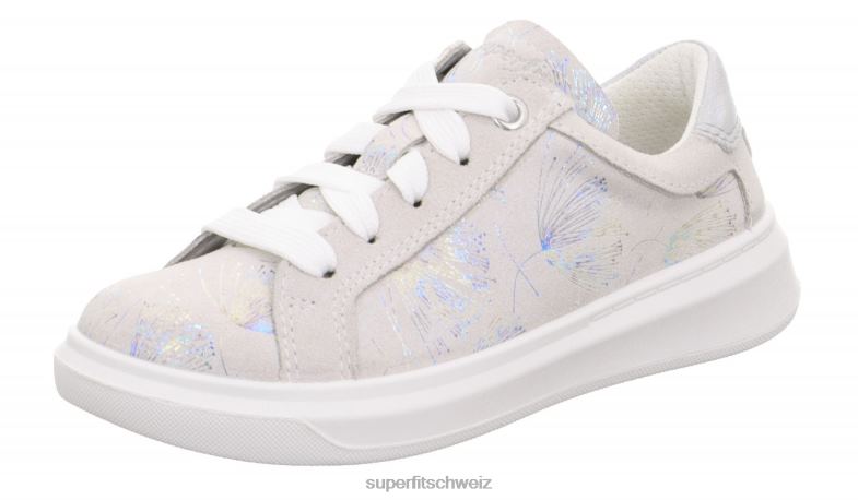 Kleinkinder niedrige Turnschuhe 44B2D809 Superfit Cosmo - Sneaker Low mit Schnürung Weiss