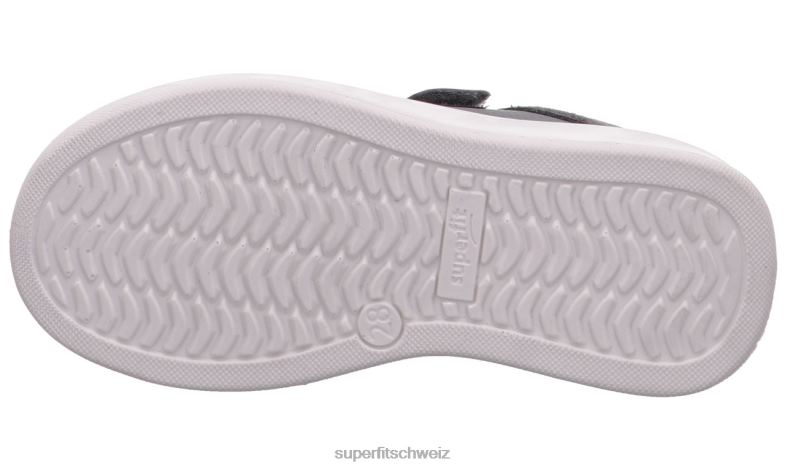 Kleinkinder niedrige Turnschuhe 44B2D810 Superfit Cosmo - Sneaker Low mit Klettverschluss grau