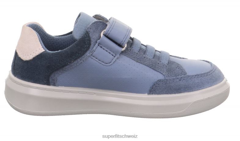 Kleinkinder niedrige Turnschuhe 44B2D812 Superfit Cosmo - Sneaker Low mit Klettverschluss Blau