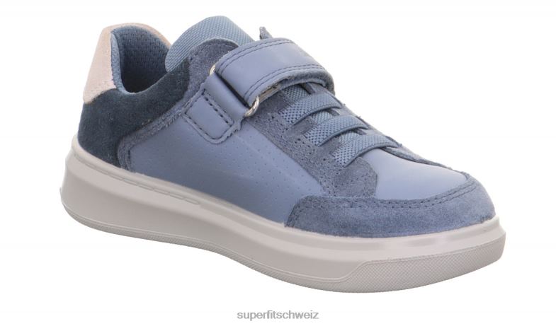 Kleinkinder niedrige Turnschuhe 44B2D812 Superfit Cosmo - Sneaker Low mit Klettverschluss Blau