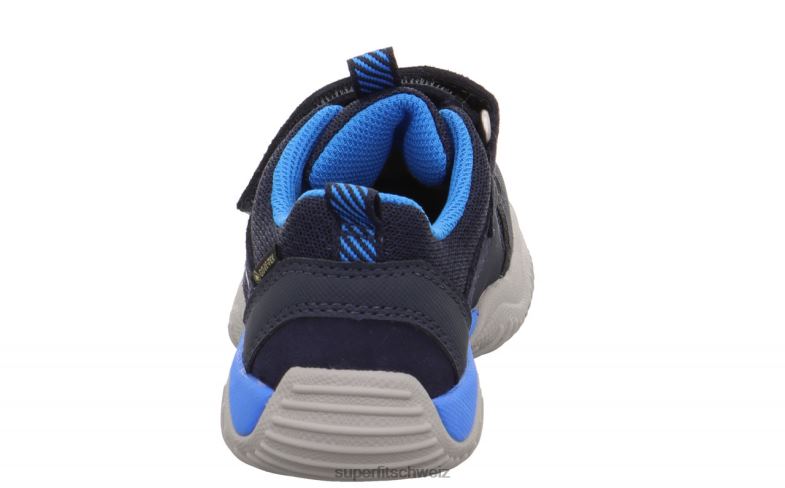 Kleinkinder niedrige Turnschuhe 44B2D817 Superfit Storm - Low-Sneaker mit Klettverschluss Blau