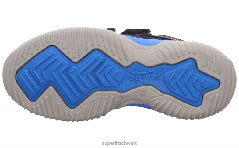 Kleinkinder niedrige Turnschuhe 44B2D817 Superfit Storm - Low-Sneaker mit Klettverschluss Blau