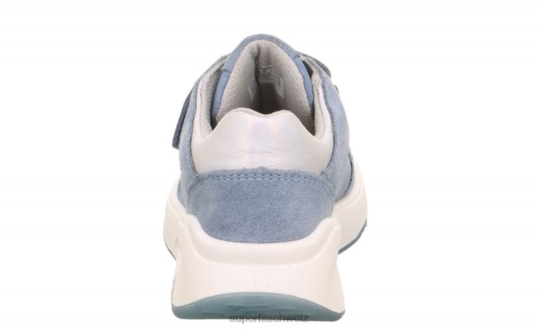 Kleinkinder niedrige Turnschuhe 44B2D820 Superfit Melodie – Sneaker Low mit Klettverschluss blau/silber