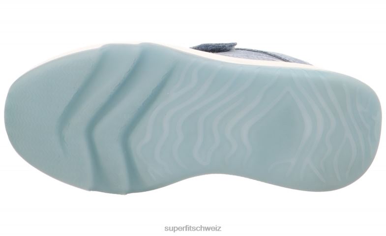 Kleinkinder niedrige Turnschuhe 44B2D820 Superfit Melodie – Sneaker Low mit Klettverschluss blau/silber