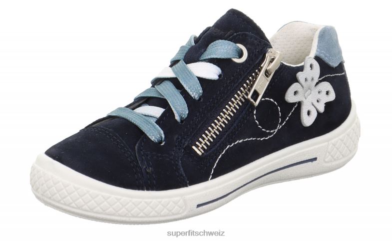 Kleinkinder niedrige Turnschuhe 44B2D821 Superfit tensy – Sneaker Low mit Reißverschluss Blau