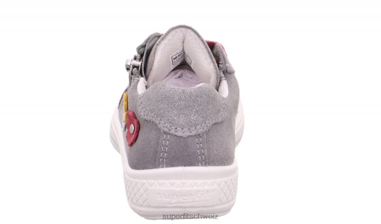 Kleinkinder niedrige Turnschuhe 44B2D822 Superfit tensy – Sneaker Low mit Reißverschluss hellgrau
