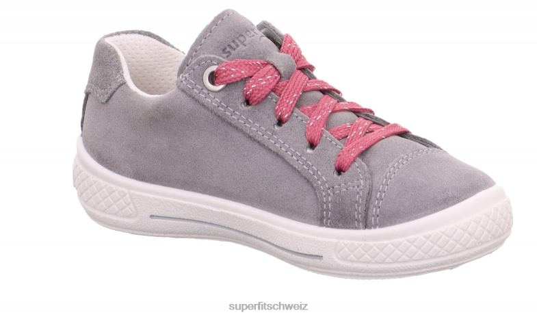 Kleinkinder niedrige Turnschuhe 44B2D822 Superfit tensy – Sneaker Low mit Reißverschluss hellgrau
