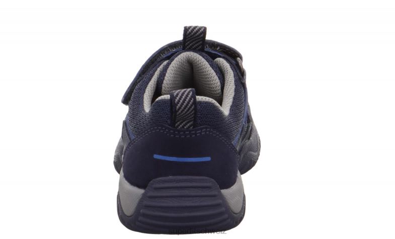Kleinkinder niedrige Turnschuhe 44B2D823 Superfit Storm - Low-Sneaker mit Klettverschluss blau/hellgrau