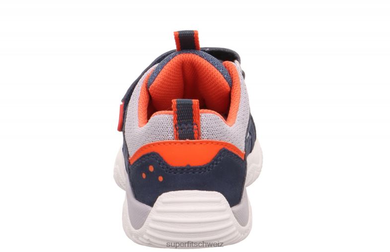Kleinkinder niedrige Turnschuhe 44B2D824 Superfit Storm - Low-Sneaker mit Klettverschluss Blau Rot