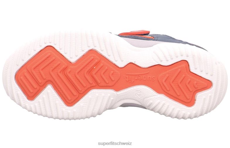 Kleinkinder niedrige Turnschuhe 44B2D824 Superfit Storm - Low-Sneaker mit Klettverschluss Blau Rot