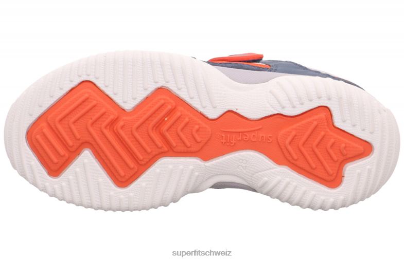 Kleinkinder niedrige Turnschuhe 44B2D824 Superfit Storm - Low-Sneaker mit Klettverschluss Blau Rot