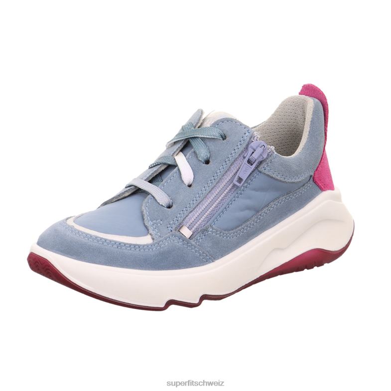 Kleinkinder niedrige Turnschuhe 44B2D825 Superfit Melodie – niedrige Sneakers mit Reißverschluss Blau
