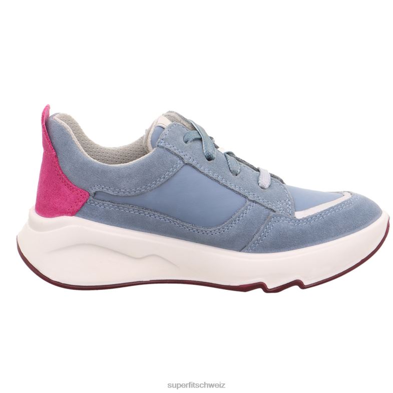 Kleinkinder niedrige Turnschuhe 44B2D825 Superfit Melodie – niedrige Sneakers mit Reißverschluss Blau