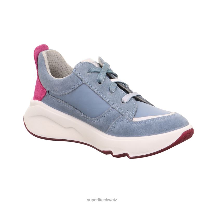 Kleinkinder niedrige Turnschuhe 44B2D825 Superfit Melodie – niedrige Sneakers mit Reißverschluss Blau