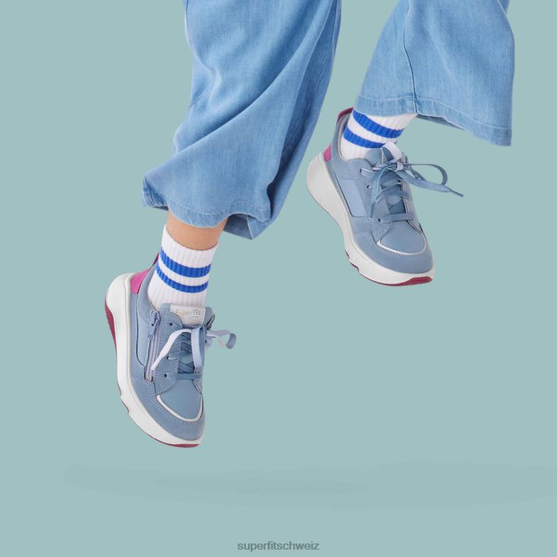 Kleinkinder niedrige Turnschuhe 44B2D825 Superfit Melodie – niedrige Sneakers mit Reißverschluss Blau