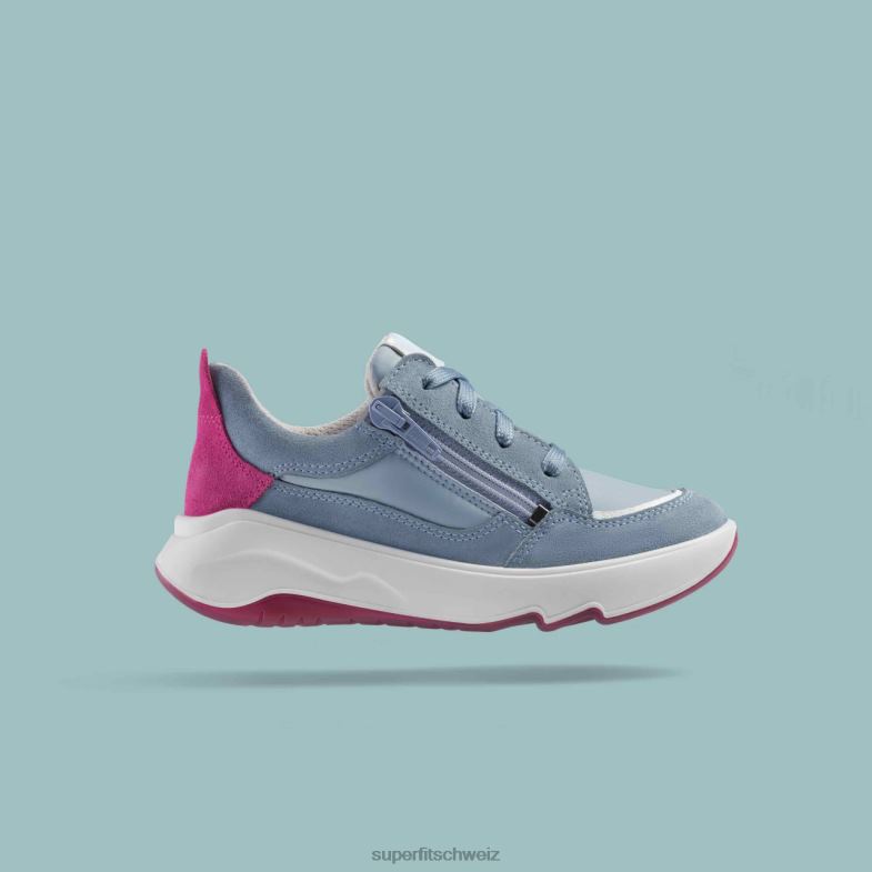 Kleinkinder niedrige Turnschuhe 44B2D825 Superfit Melodie – niedrige Sneakers mit Reißverschluss Blau