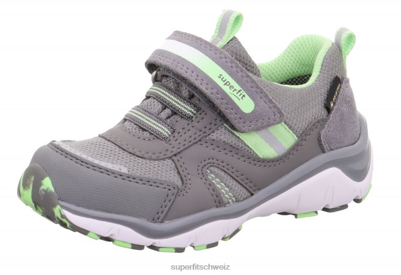 Kleinkinder niedrige Turnschuhe 44B2D826 Superfit sport5 - Sneaker Low mit Klettverschluss hellgrau/hellgrün