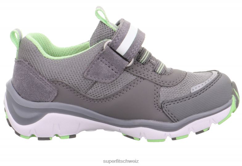 Kleinkinder niedrige Turnschuhe 44B2D826 Superfit sport5 - Sneaker Low mit Klettverschluss hellgrau/hellgrün