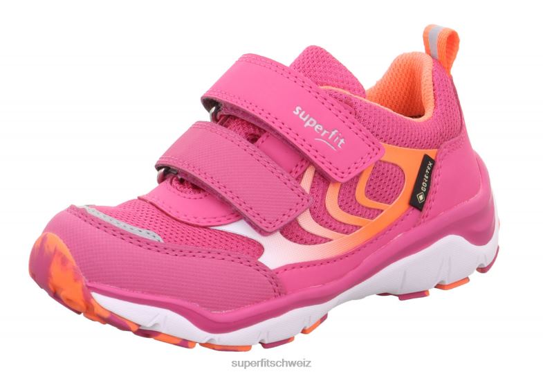 Kleinkinder niedrige Turnschuhe 44B2D828 Superfit sport5 - Sneaker Low mit Klettverschluss rosa/orange