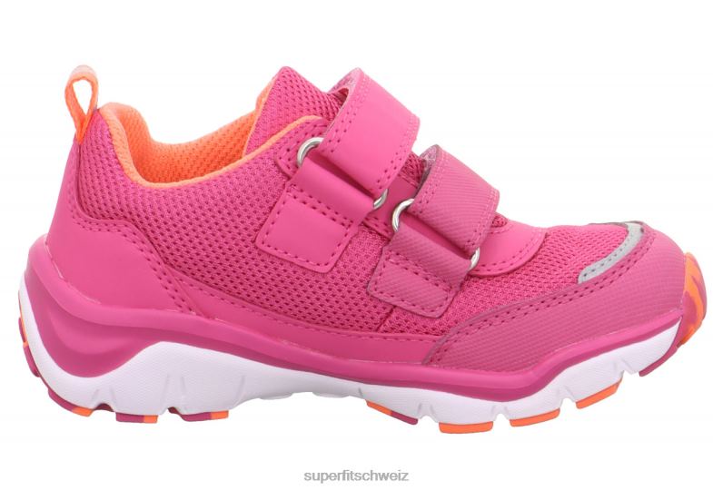 Kleinkinder niedrige Turnschuhe 44B2D828 Superfit sport5 - Sneaker Low mit Klettverschluss rosa/orange
