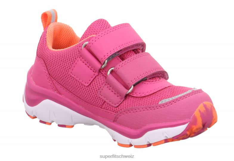 Kleinkinder niedrige Turnschuhe 44B2D828 Superfit sport5 - Sneaker Low mit Klettverschluss rosa/orange