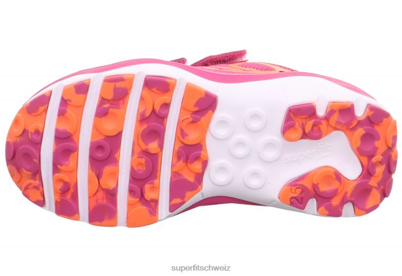 Kleinkinder niedrige Turnschuhe 44B2D828 Superfit sport5 - Sneaker Low mit Klettverschluss rosa/orange