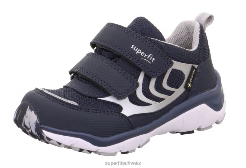 Kleinkinder niedrige Turnschuhe 44B2D833 Superfit sport5 - Sneaker Low mit Klettverschluss blau/hellgrau