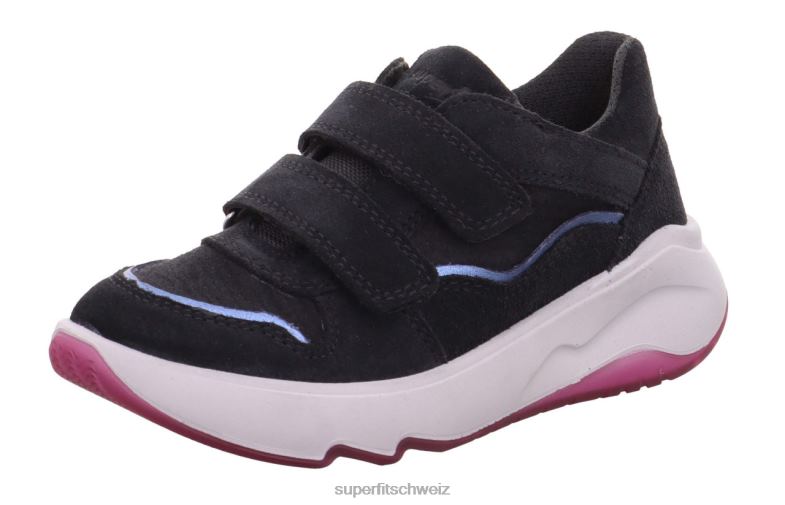 Kleinkinder niedrige Turnschuhe 44B2D839 Superfit Melodie – Sneaker Low mit Klettverschluss grau