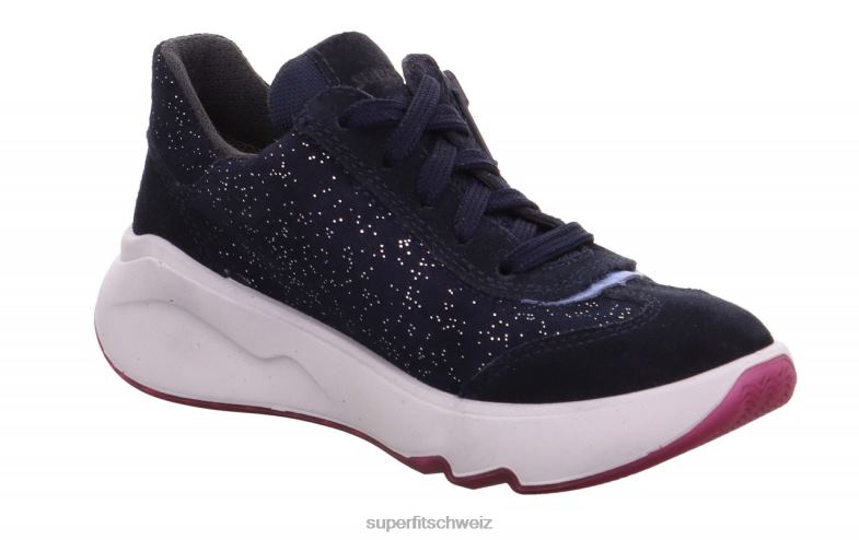 Kleinkinder niedrige Turnschuhe 44B2D848 Superfit Melodie – niedrige Sneakers mit Reißverschluss Blau