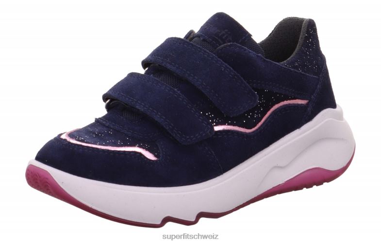 Kleinkinder niedrige Turnschuhe 44B2D861 Superfit Melodie – Sneaker Low mit Klettverschluss Blau