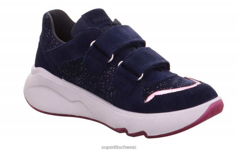 Kleinkinder niedrige Turnschuhe 44B2D861 Superfit Melodie – Sneaker Low mit Klettverschluss Blau