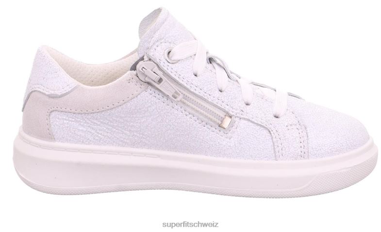 Kleinkinder niedrige Turnschuhe 44B2D868 Superfit Cosmo - Sneaker Low mit Schnürung Weiss