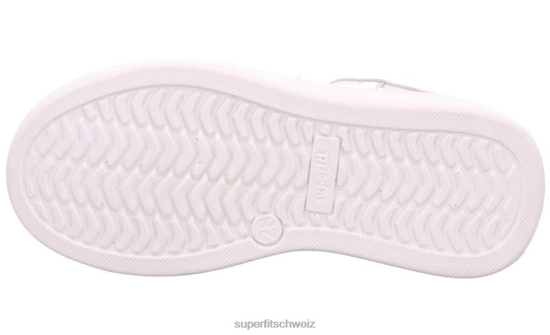 Kleinkinder niedrige Turnschuhe 44B2D868 Superfit Cosmo - Sneaker Low mit Schnürung Weiss