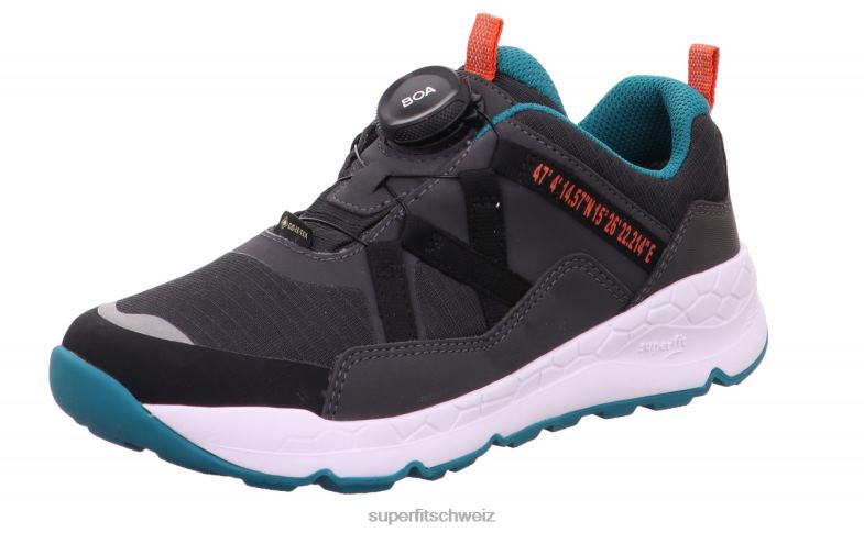 Kleinkinder niedrige Turnschuhe 44B2D883 Superfit Free Ride - Low-Sneaker mit Boa-Fit-System grau Grün
