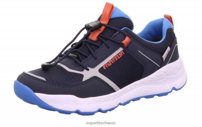 Kleinkinder niedrige Turnschuhe 44B2D885 Superfit Free Ride – Sneaker Low mit Schnellverschluss blau/hellblau