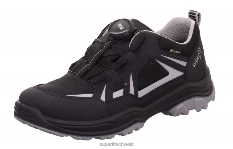 Kleinkinder niedrige Turnschuhe 44B2D889 Superfit Jupiter - Low-Sneaker mit Boa-Fit-System schwarz/hellgrau