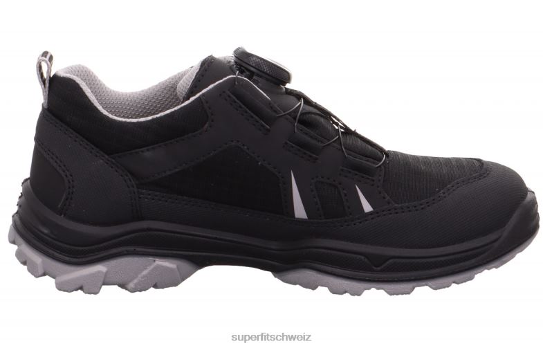Kleinkinder niedrige Turnschuhe 44B2D889 Superfit Jupiter - Low-Sneaker mit Boa-Fit-System schwarz/hellgrau
