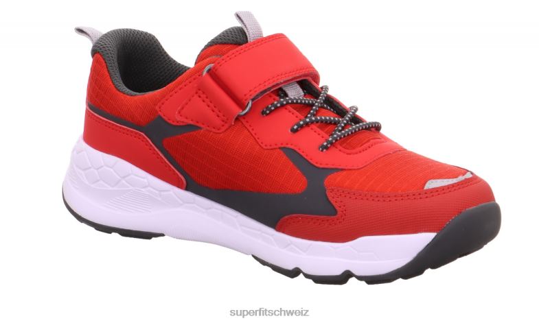 Kleinkinder niedrige Turnschuhe 44B2D890 Superfit Free Ride – Sneaker Low mit Klettverschluss rot/grau