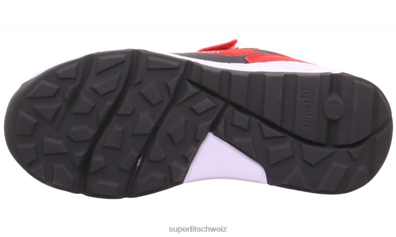 Kleinkinder niedrige Turnschuhe 44B2D890 Superfit Free Ride – Sneaker Low mit Klettverschluss rot/grau