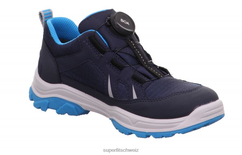 Kleinkinder niedrige Turnschuhe 44B2D891 Superfit Jupiter - Low-Sneaker mit Boa-Fit-System blau/türkis