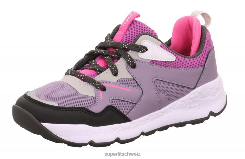 Kleinkinder niedrige Turnschuhe 44B2D892 Superfit Free Ride - Low-Sneaker mit Schnürung lila