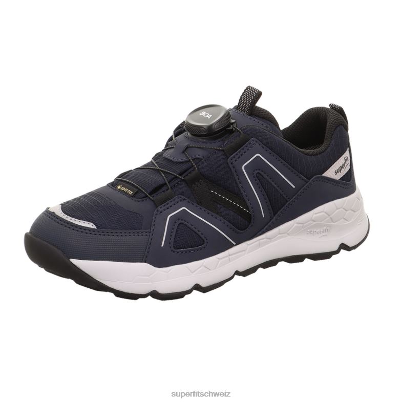 Kleinkinder niedrige Turnschuhe 44B2D893 Superfit Free Ride - Low-Sneaker mit Boa-Fit-System Blau Schwarz