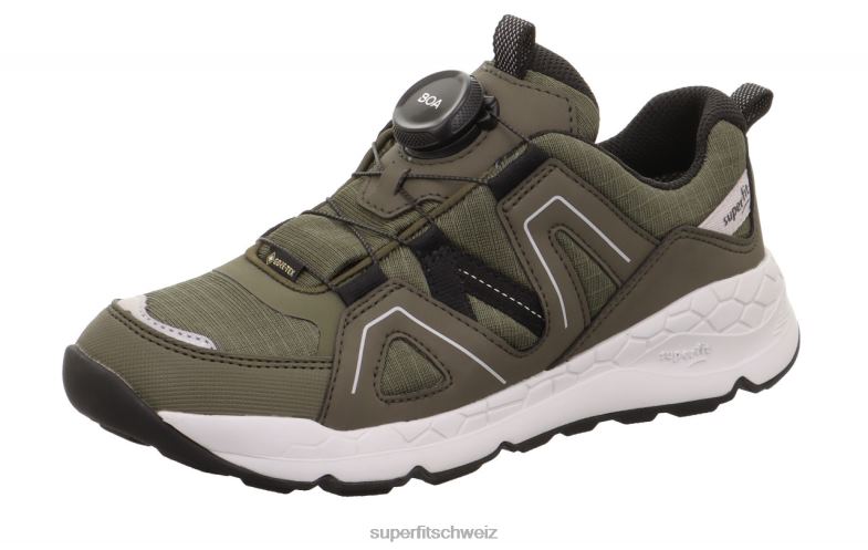 Kleinkinder niedrige Turnschuhe 44B2D894 Superfit Free Ride - Low-Sneaker mit Boa-Fit-System Grün Schwarz