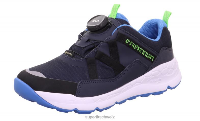 Kleinkinder niedrige Turnschuhe 44B2D896 Superfit Free Ride - Low-Sneaker mit Boa-Fit-System blau/hellblau