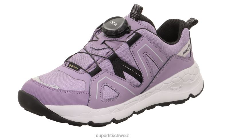 Kleinkinder niedrige Turnschuhe 44B2D897 Superfit Free Ride - Low-Sneaker mit Boa-Fit-System lila/schwarz