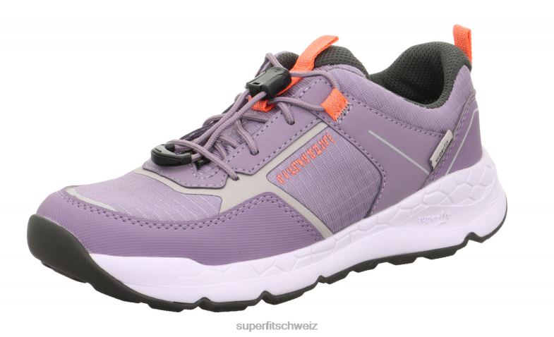 Kleinkinder niedrige Turnschuhe 44B2D898 Superfit Free Ride – Sneaker Low mit Schnellverschluss lila/orange
