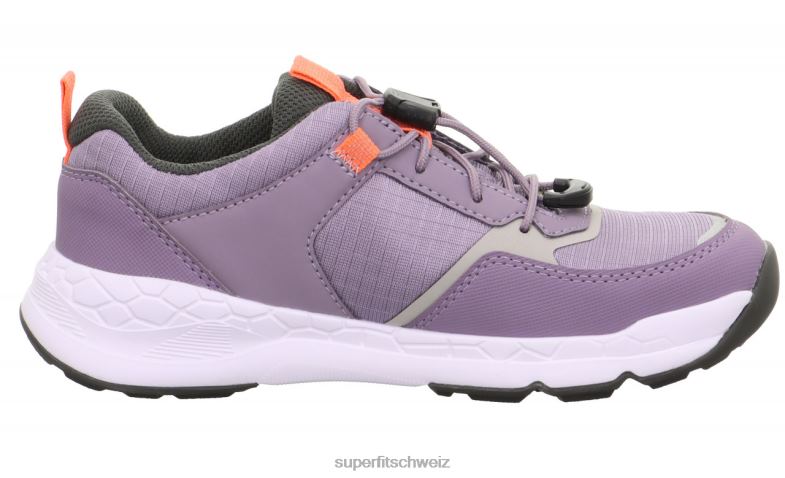 Kleinkinder niedrige Turnschuhe 44B2D898 Superfit Free Ride – Sneaker Low mit Schnellverschluss lila/orange