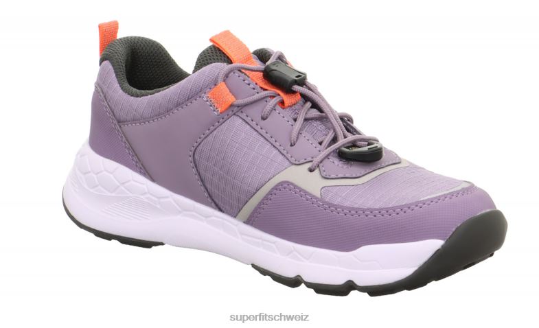Kleinkinder niedrige Turnschuhe 44B2D898 Superfit Free Ride – Sneaker Low mit Schnellverschluss lila/orange