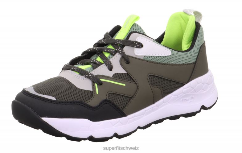 Kleinkinder niedrige Turnschuhe 44B2D899 Superfit Free Ride - Low-Sneaker mit Schnürung grün/hellgrün